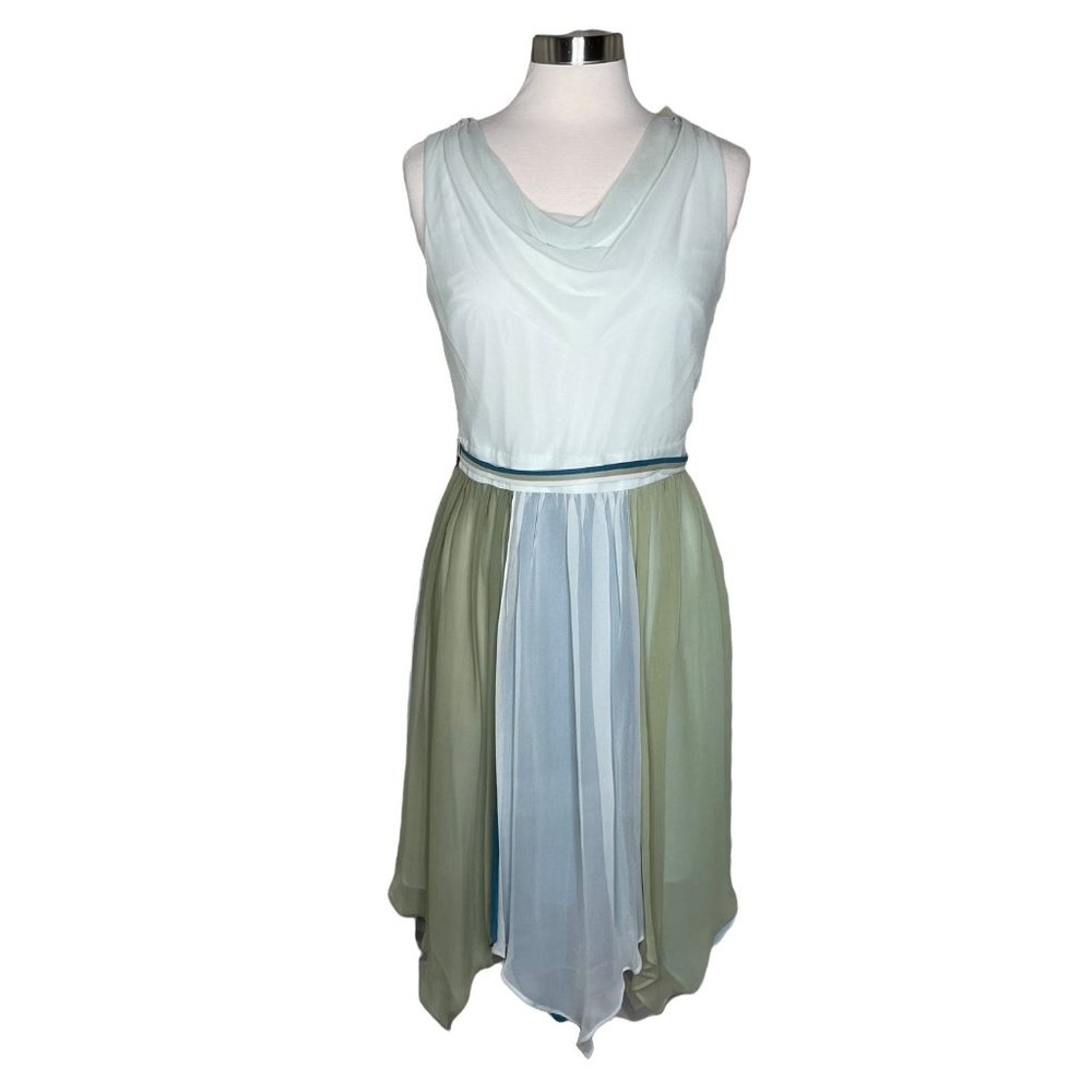 Due Per Due Veste 8 silk dress green